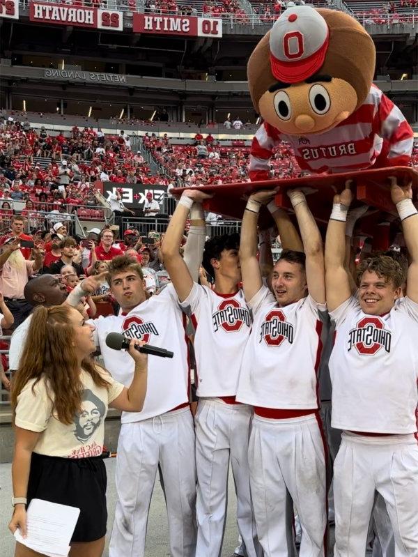 Cristiana Rosa working at an Ohio State Football game